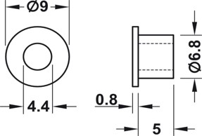 Plug-In Sleeve Pl.Nat D=7 mm