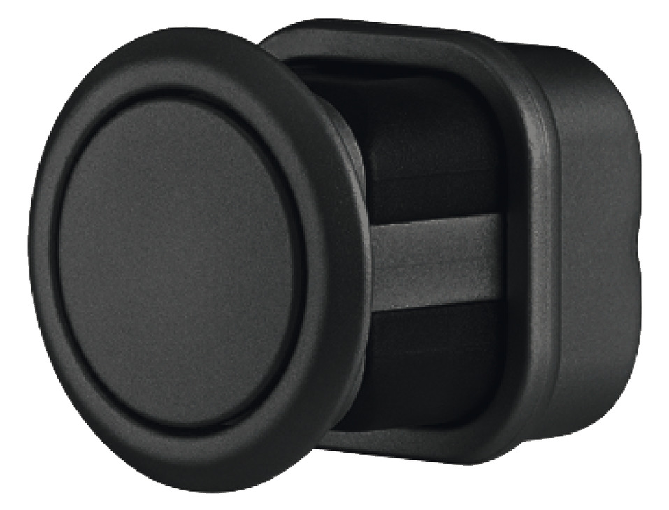 Dorezë orendie rrumbullake e zezë me mundësi fshehje Ø 24 mm