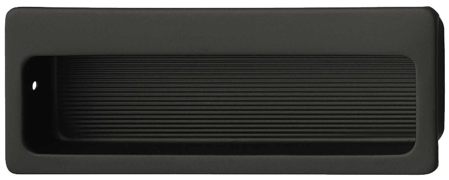 Dorezë prej çeliku ,ngjyrë e zezë matt , formë drejtkëndëshe për dyer rrëshqitëse 99 mm