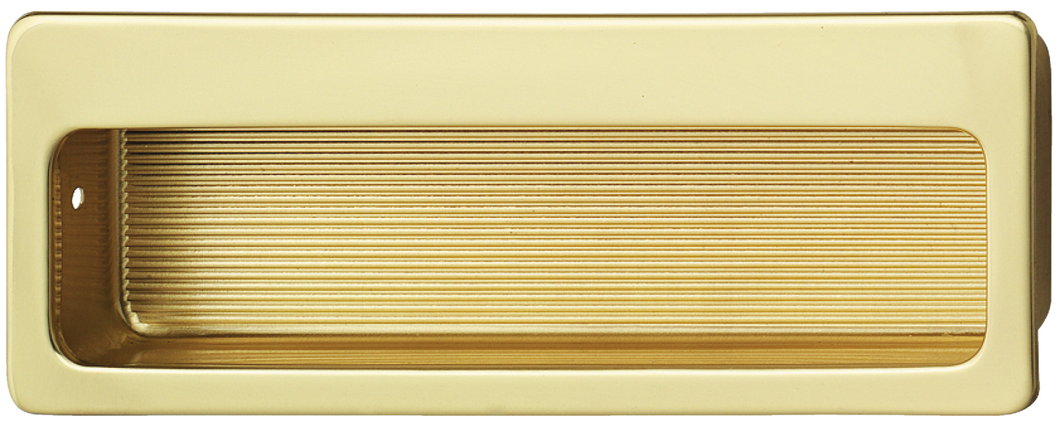 Dorezë prej tunxhi , ngjyrë ari , formë drejtkëndëshe për dyer rrëshqitëse 99 mm