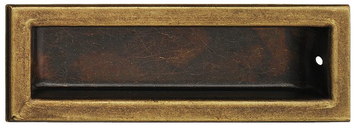 Dorezë drejtkëndëshe ngjyrë kafe e fërkuar , për dyer rrëshqitëse 82 mm