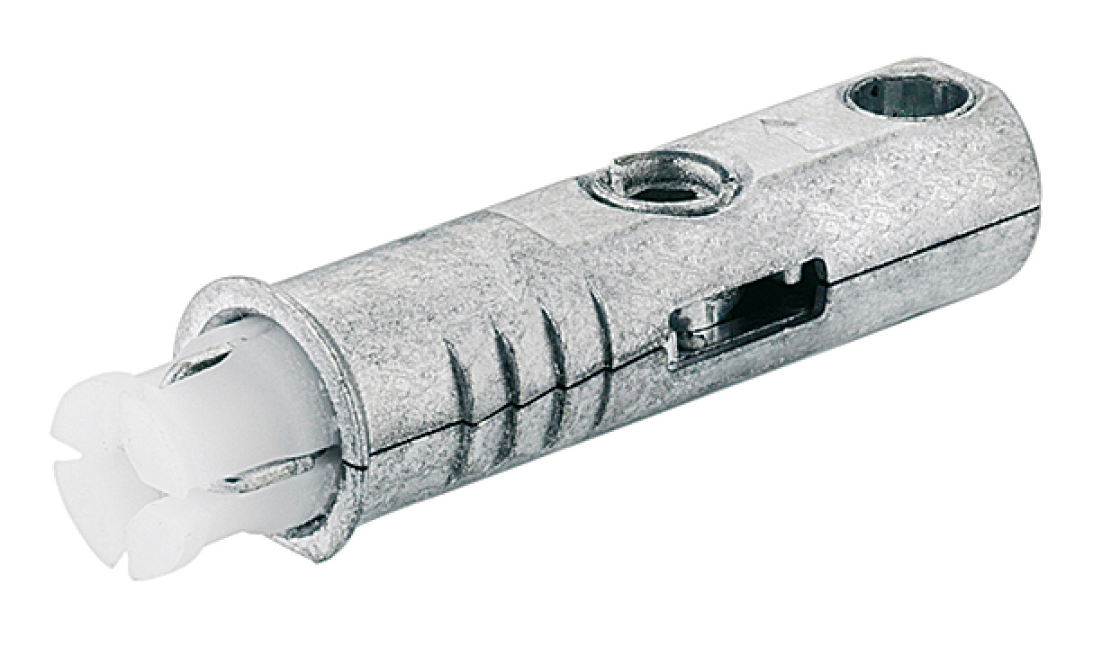 Lidhës një copë me fole zgjerimit të intregruar, për trashësinë e drurit 19 mm