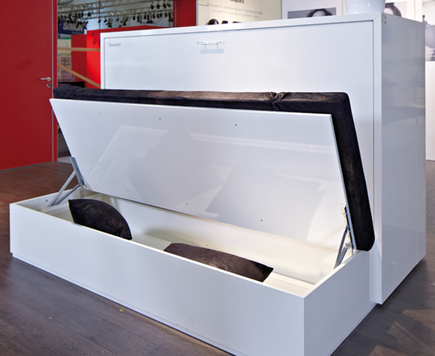 Feder fur aufklappbare liegen und betten mit BEttkasten Stahl