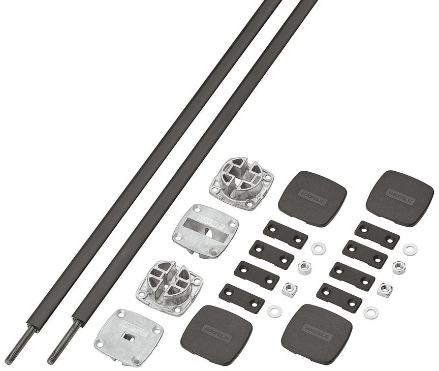 Set i bardhë për drejtimin e dy dyerve rrëshqitëse të dollapve me lartësi ≤2400 mm, trashësia ≥16 mm