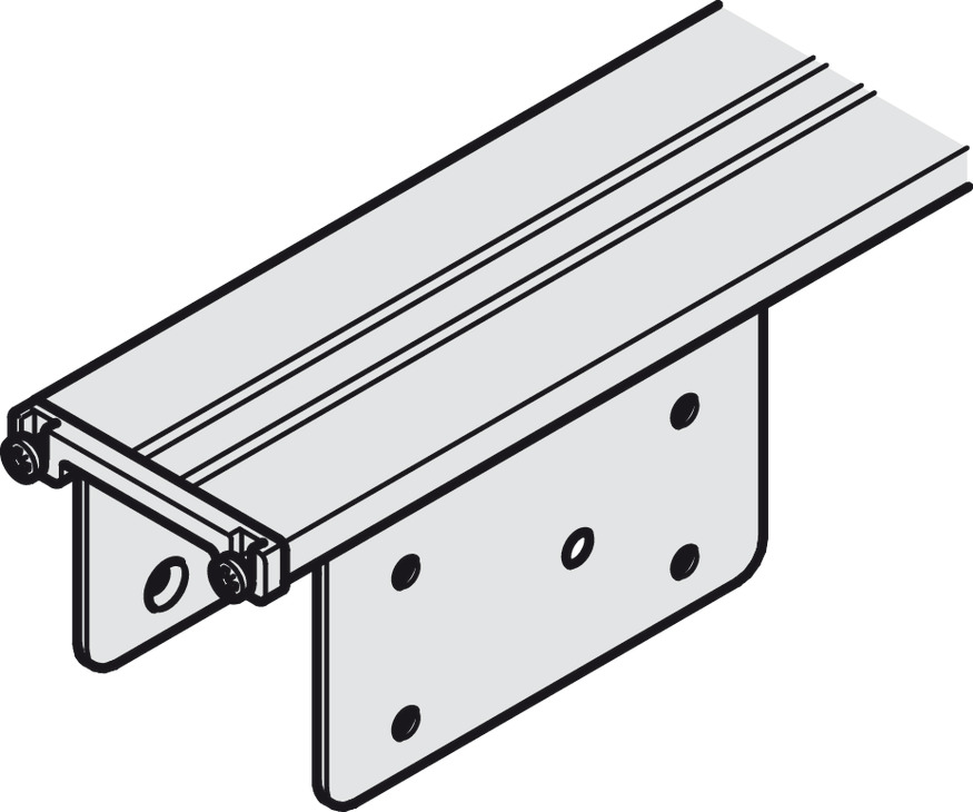 Verbindungprofil-Set, zum Verbinden und Abdecken oben und unter, fur Slido Spinfront 30/50 1D