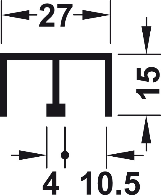 Doppel fuhrungsschiene oben zum schrauben fur hafele slido F-LIne 14-25 A