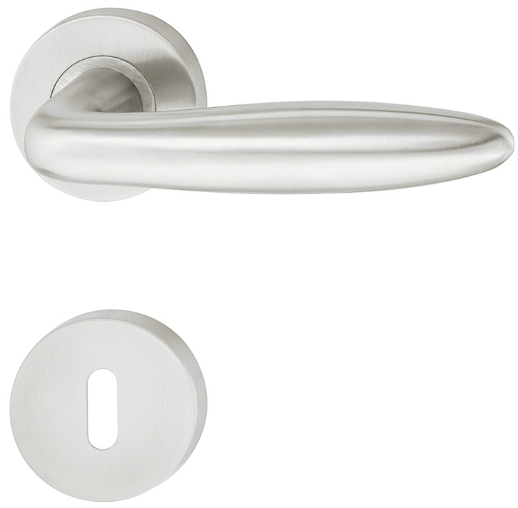 Dorezë dere , roseta për çelës të thjeshtë , ngjyrë argjendi