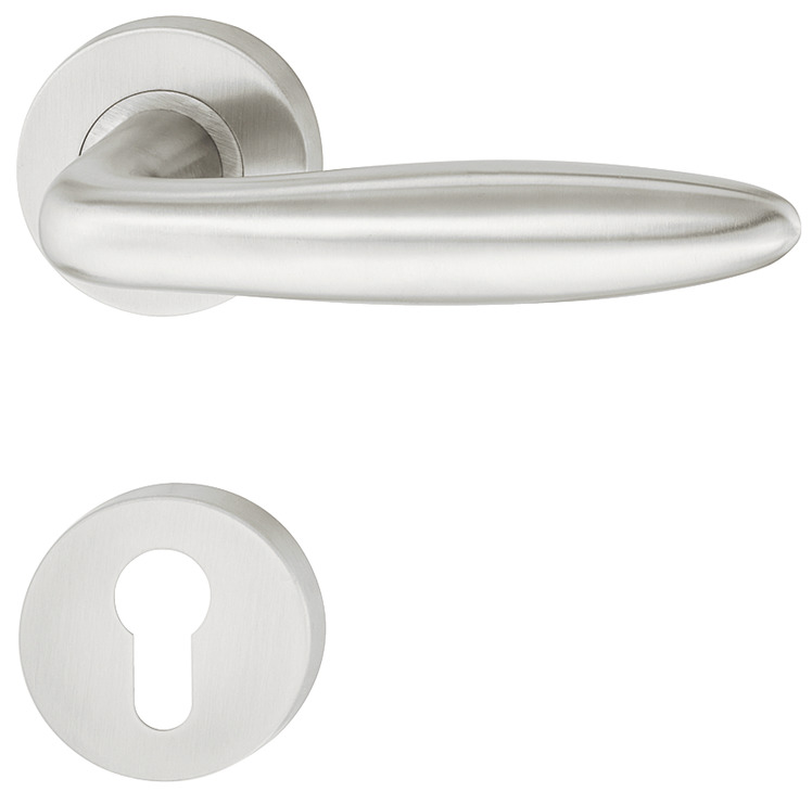 Dorezë dere , roseta për cilindër , ngjyrë argjendi