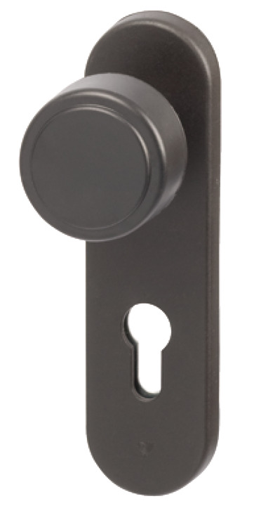 Ext Fitting Door Knob Black