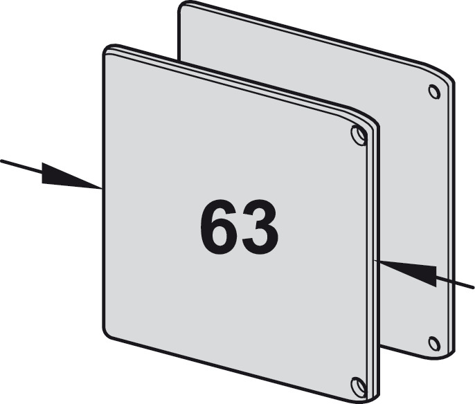 Tapa mbyllëse për shina "Häfele Slido D-Line11"