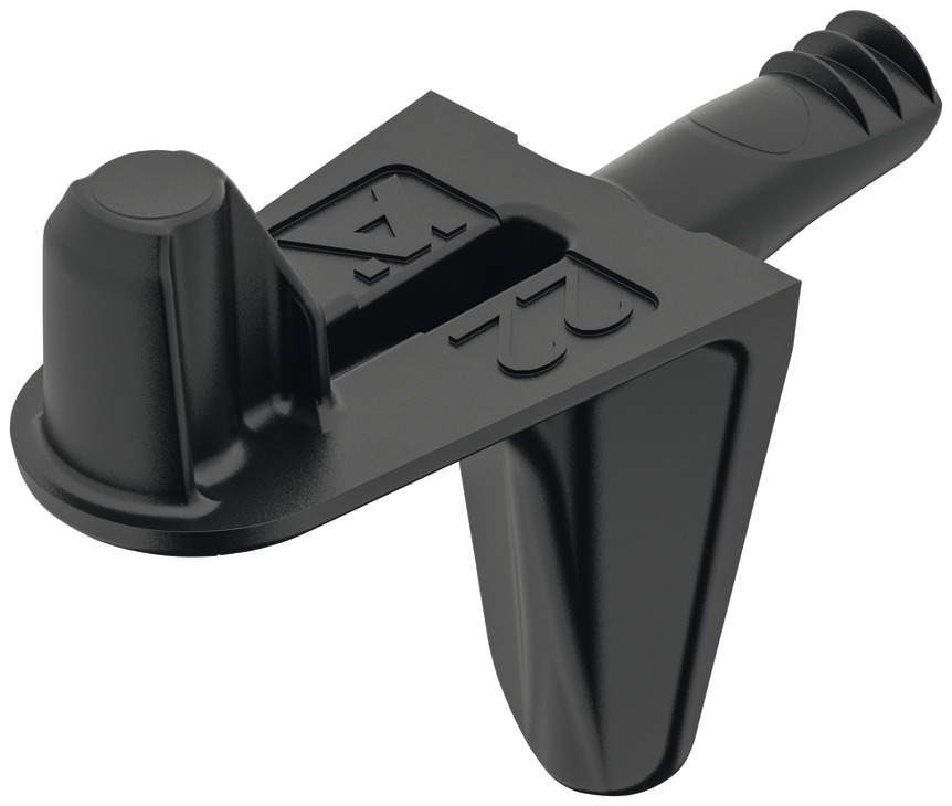 Mbajtës rafti me siguresë e zezë (polica) 3 mm