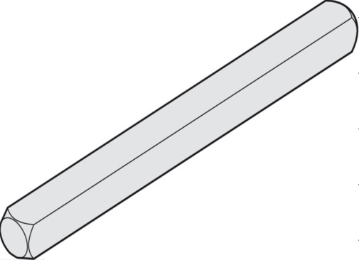 Drueckerstift  8x150 mm
