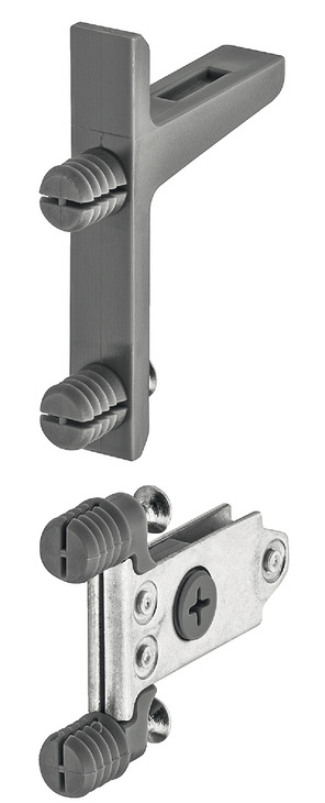 Mbështetëse fiksuese përpara, Häfele Matrix Box Slim A, për lartësinë anësore të sirtarit 175 mm