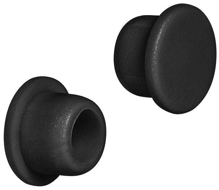 Kapak i zezë për vrimë 6 mm (1x100)