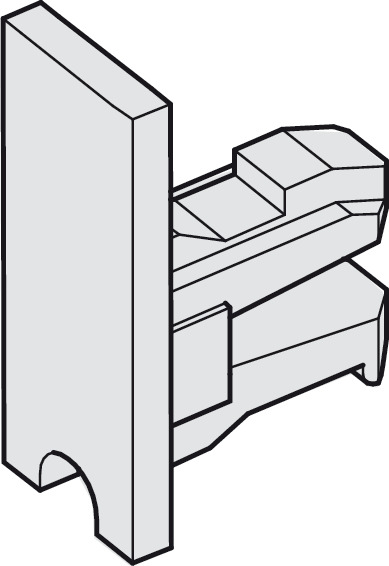 Kapak fundor pa dorezë profil xhami "Häfele Slido F-Line14 25A"
