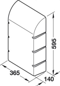Kuti nga plastika për fshehje të tavolinës për hekurosje që vendoset në muri