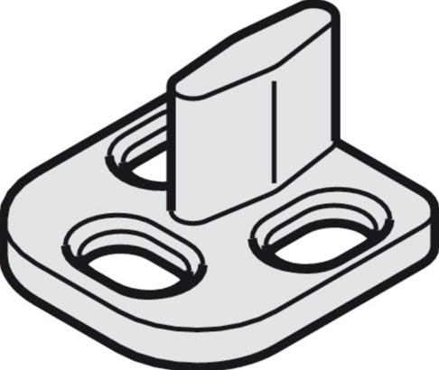 Drejtues dere për " Häfele Slido D-Line12 ", e bërë nga materiali plastik, ngjyrë gri