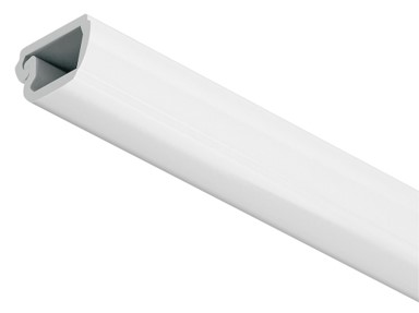 Kanal për kabëll (kabllor) , Häfele Loox, për fshehjen e kabllazheve të dukshme në mobilje, ngjyrë e bardhë RAL 9010. 2500 mm