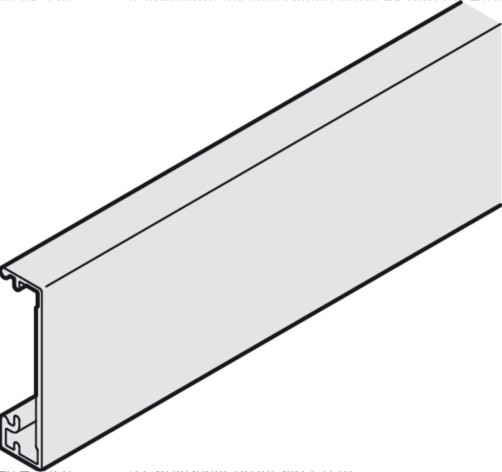 Panel mbulues 2 m i zi për shina, lartësia 38 mm, për ”Häfele Slido D-Line11 80P″