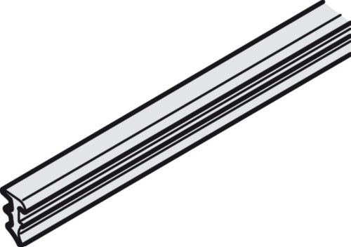 Profil i mbajtjes së gomës, për trashësi të xhamit 10–10,7 mm, për "Häfele Slido D-Line12"