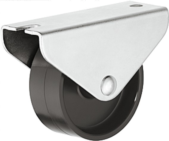 Rrotë statike prej plastike , Lartësia totale 48.5 mm, 50 kg