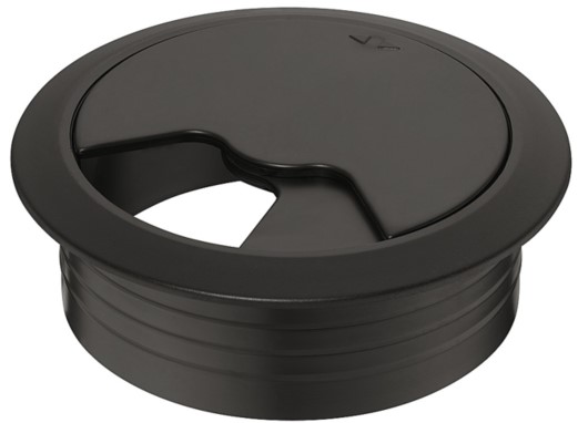 Kapakë për fshehje të kabllove 60 mm, e zezë