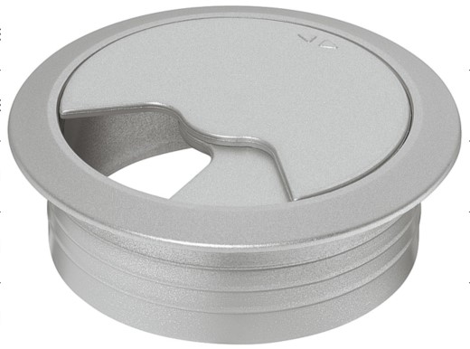 Kapakë për fshehje të kabllove 60 mm, ngjyrë alumini