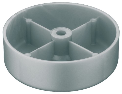 Mobelgleiter zum schrauben kunstoff verchromt matt