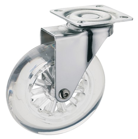 Rrotë me rrotullim të lirë prej silikoni , Lartësia totale 50 mm, 35 kg