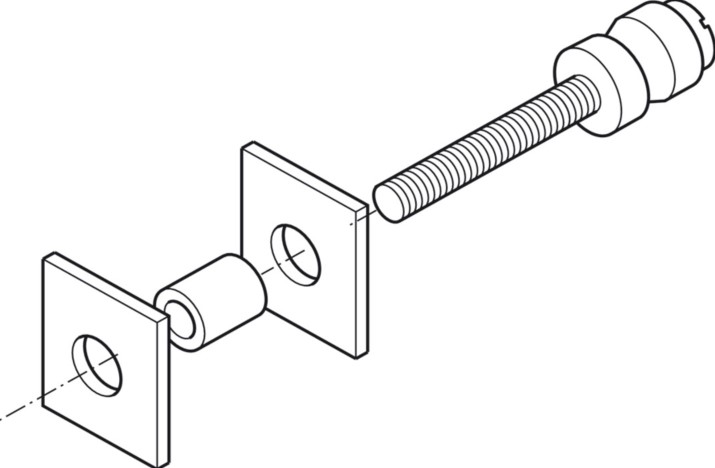 Montageset Edelstahl Startec fur Turgriff