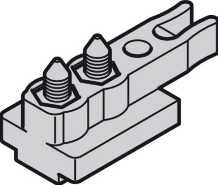 Kufizues ( ndalues) për dyer rreshqitëse për sistemin "Häfele Slido D-Line12", i përdorueshëm për Variantën A, B, për 80–120 kg, Silent 100/A