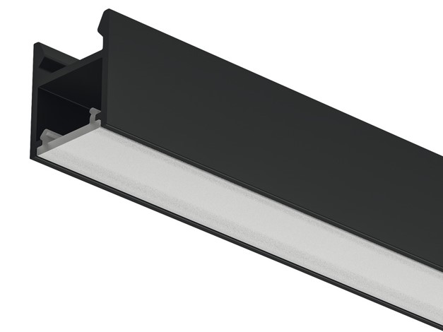 Profil LED-i “Häfele Loox5 2103” për shiritë LED 8 mm, Alumini, i anodizuar me ngjyrë të zezë, 3000 mm gjerësia11 mm ,kalueshmëria e dritës 60-70%