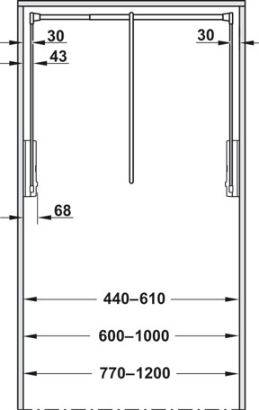Wardr.Lift Np.10 Kg 630-1020 mm