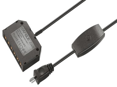 Shpërndarës Kabllo-drejtim, për Burim tensioni me prizë Häfele Loox 12 V me ndërprerës drite dhe Ndarës 6-për-1, 4000 mm