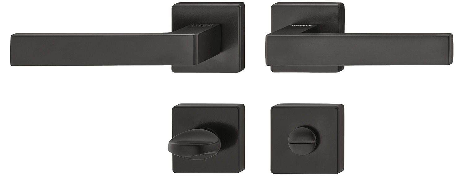 Dorezë dere "LDH 3215", roseta për banjo , ngjyrë e zezë matt