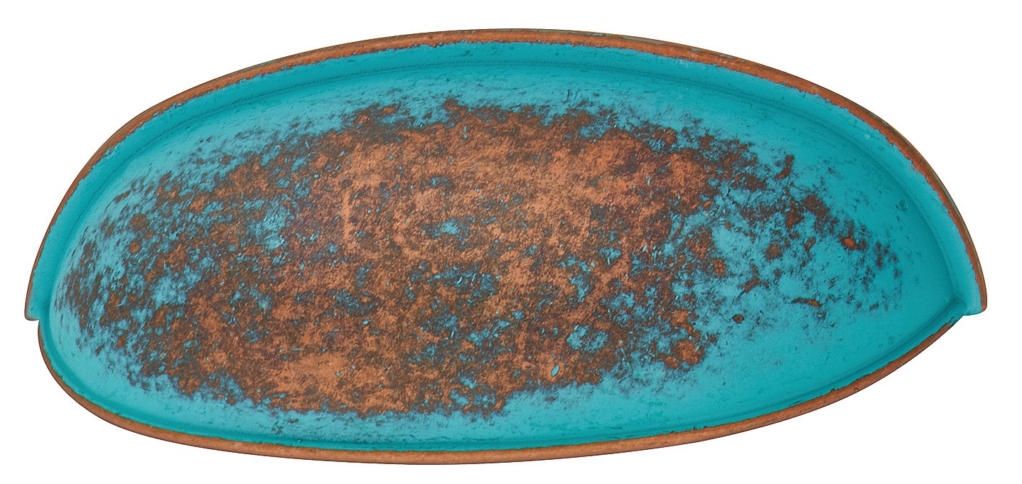 Dorezë orendie në formë guaskës ,bronz me të gjelbërt 80 mm