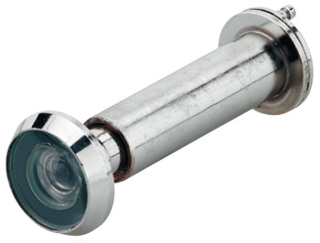 Shpion derës, Ø 12 mm , Këndi i pamjes 170,00 ° , trashësia e derës 31-57 mm, mesing i kromuar.